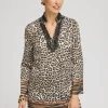 Clearance Embellished Mixed Animal Print Kurta Top Tops | Blouses & Shirts