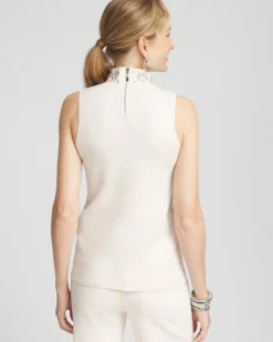 Fashion Embellished Mock Neck Sweater Tank Sweaters | Matching Sets