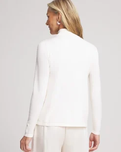 Discount Embellished Mockneck Pullover Sweater Sweaters