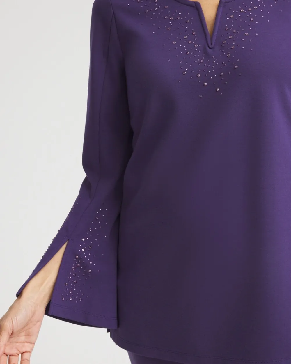 Online Embellished Ponte Tunic Tops