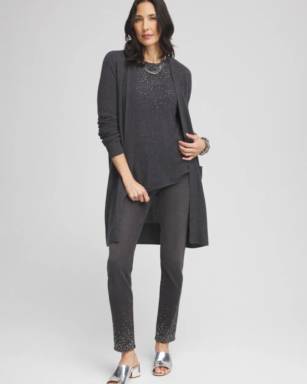 Cheap Embellished Pull-On Ankle Jeggings Jeans & Denim
