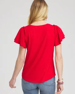 Flash Sale Embellished Star Tee Tops