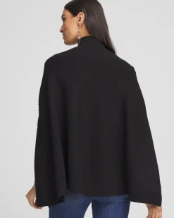 Outlet Embellished Zip Front Cape Ponchos & Ruanas