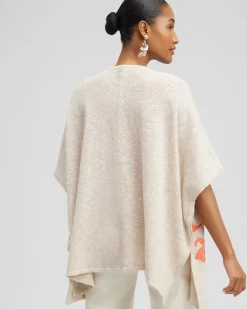 Flash Sale Embroidered Knit Ruana Tops