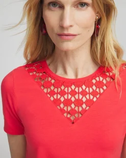 Flash Sale Eyelet Detail Top Tops