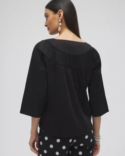 Store Eyelet Trim Top Tops