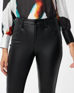 Online Faux Leather Front Ponte Back Pants Pants