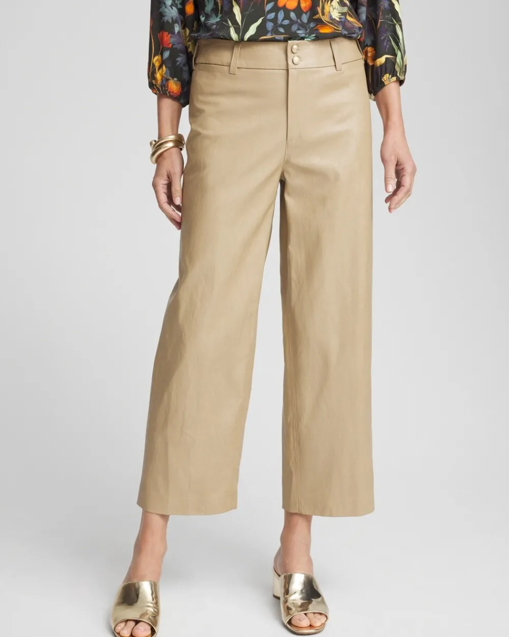 New Faux Leather Trouser Crops Pants