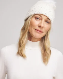 Discount Faux Pearl Cashmere Blend Pom Pom Hat Cold Weather Accessories | Hats