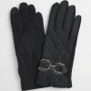Online Faux Suede Quilted Gloves Cold Weather Accessories
