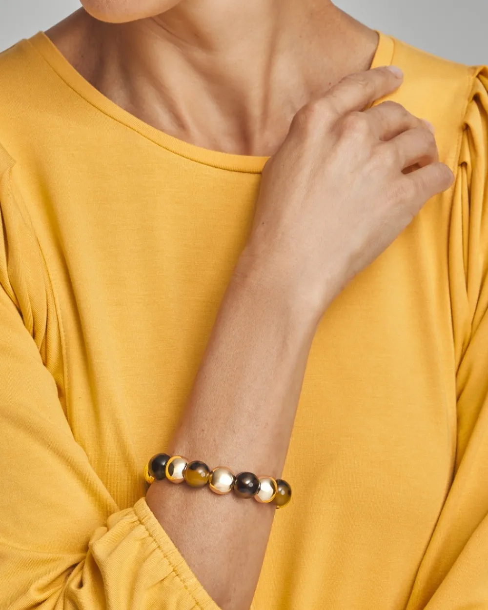 New Faux Tort Beaded Stretch Bracelet Bracelet Stacking