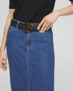 Clearance Faux Tort Stretch Belt Belts