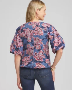 Best Floral Bubble Hem Top Tops