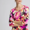 Cheap Floral Everyday 3/4 Sleeve Tee Tops