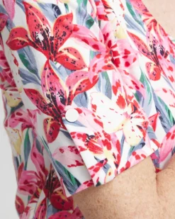 Online Floral Everyday V-neck Tee Tops