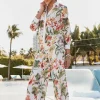 Online Floral Eyelet Culotte Pants Pants