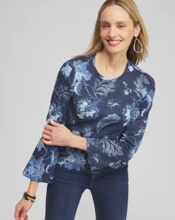 Fashion Floral Long Sleeve Tee Tops