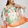 Best Floral Ombre Poncho Tops