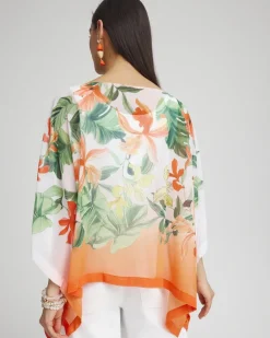 Best Floral Ombre Poncho Tops