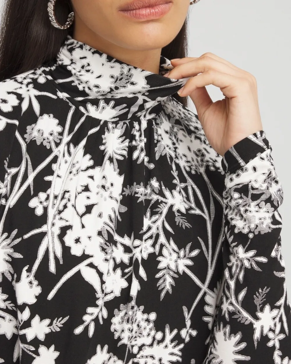Flash Sale Floral Print Banded Hem Top Tops