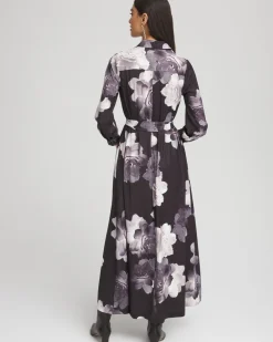 Sale Floral Print Maxi Shirt Dress Dresses