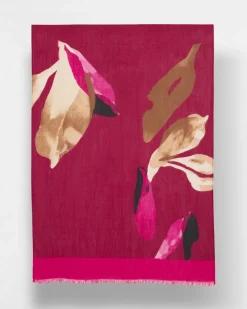 Clearance Floral Print Oblong Scarf Scarves