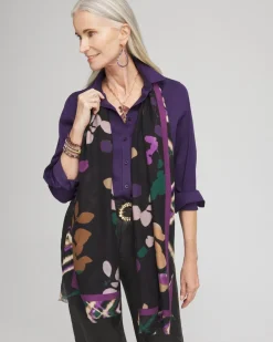 Store Floral Sprigs Oblong Scarf Scarves