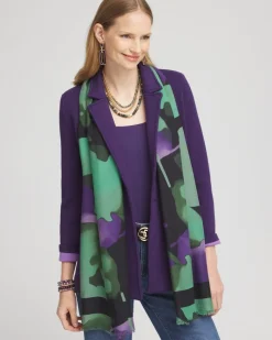 Online Floral Watercolor Oblong Scarf Scarves