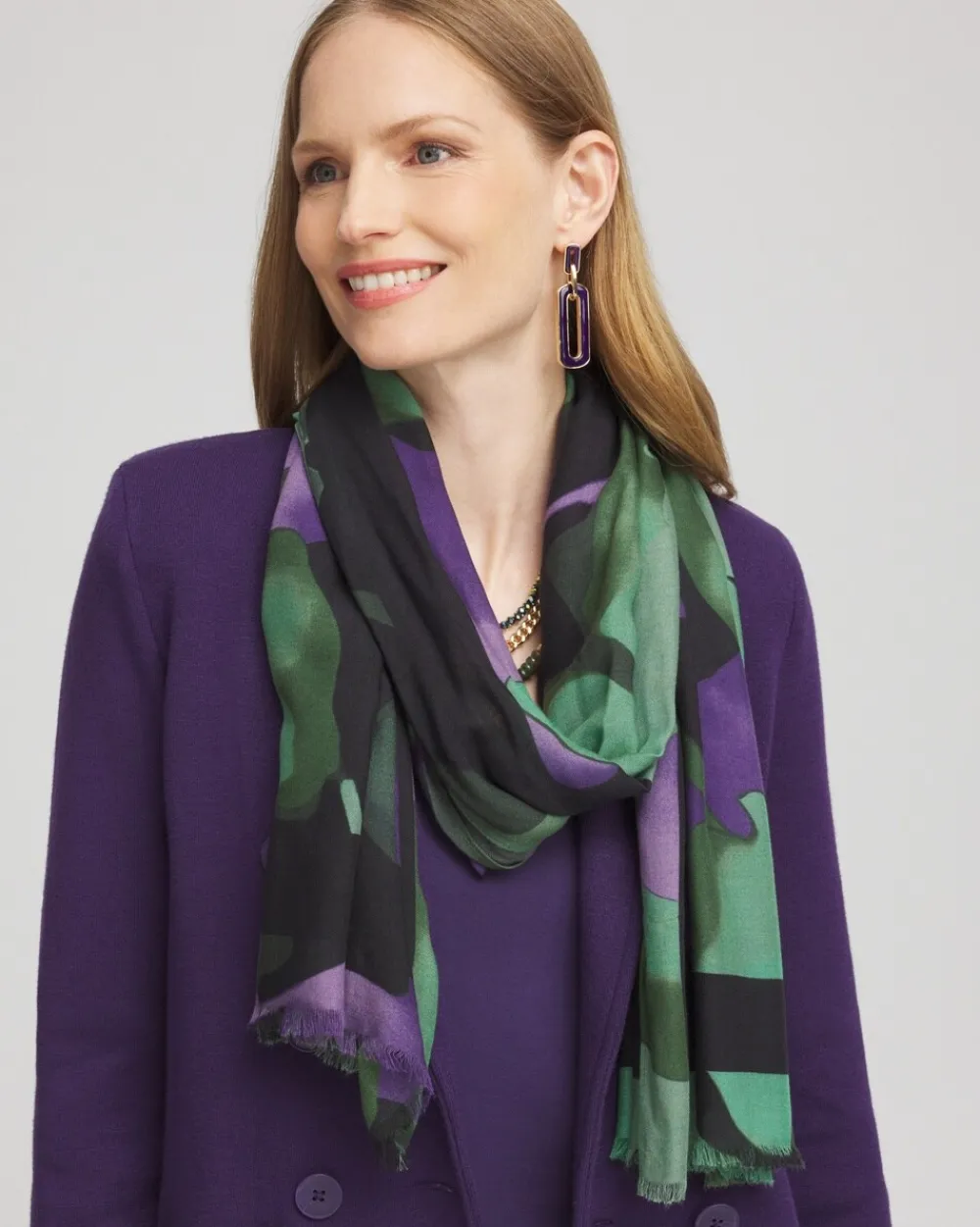 Online Floral Watercolor Oblong Scarf Scarves