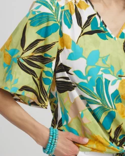 Hot Flutter Sleeve Tie-Front Top Tops