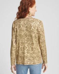 Best Sale Foil Print Long-sleeve Cardigan Sweaters | Matching Sets