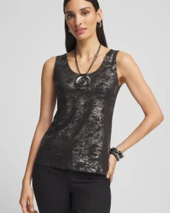 Outlet Foiled Microfiber Tank Tops | Tees