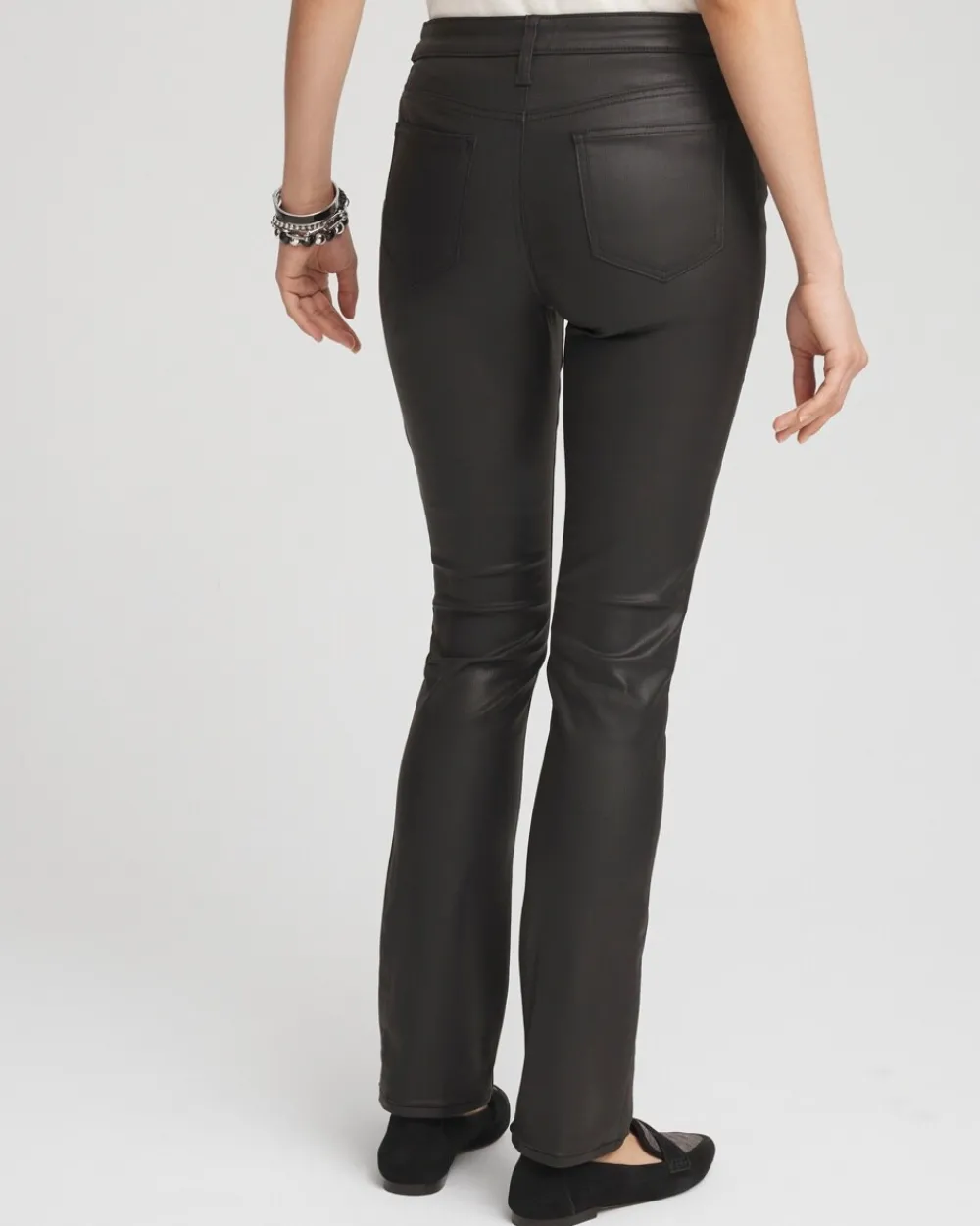 Sale Girlfriend Coated Slim Leg Jeans Jeans & Denim