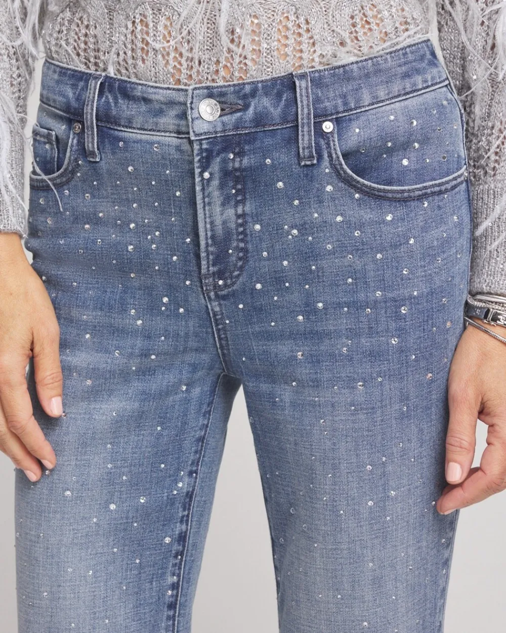Hot Girlfriend Embellished Flare Jeans Jeans & Denim