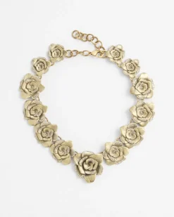 Fashion Tone Flower Collar Necklace Necklaces