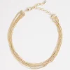 Cheap Tone Multi Strand Collar Necklace Everyday Jewelry | Necklaces