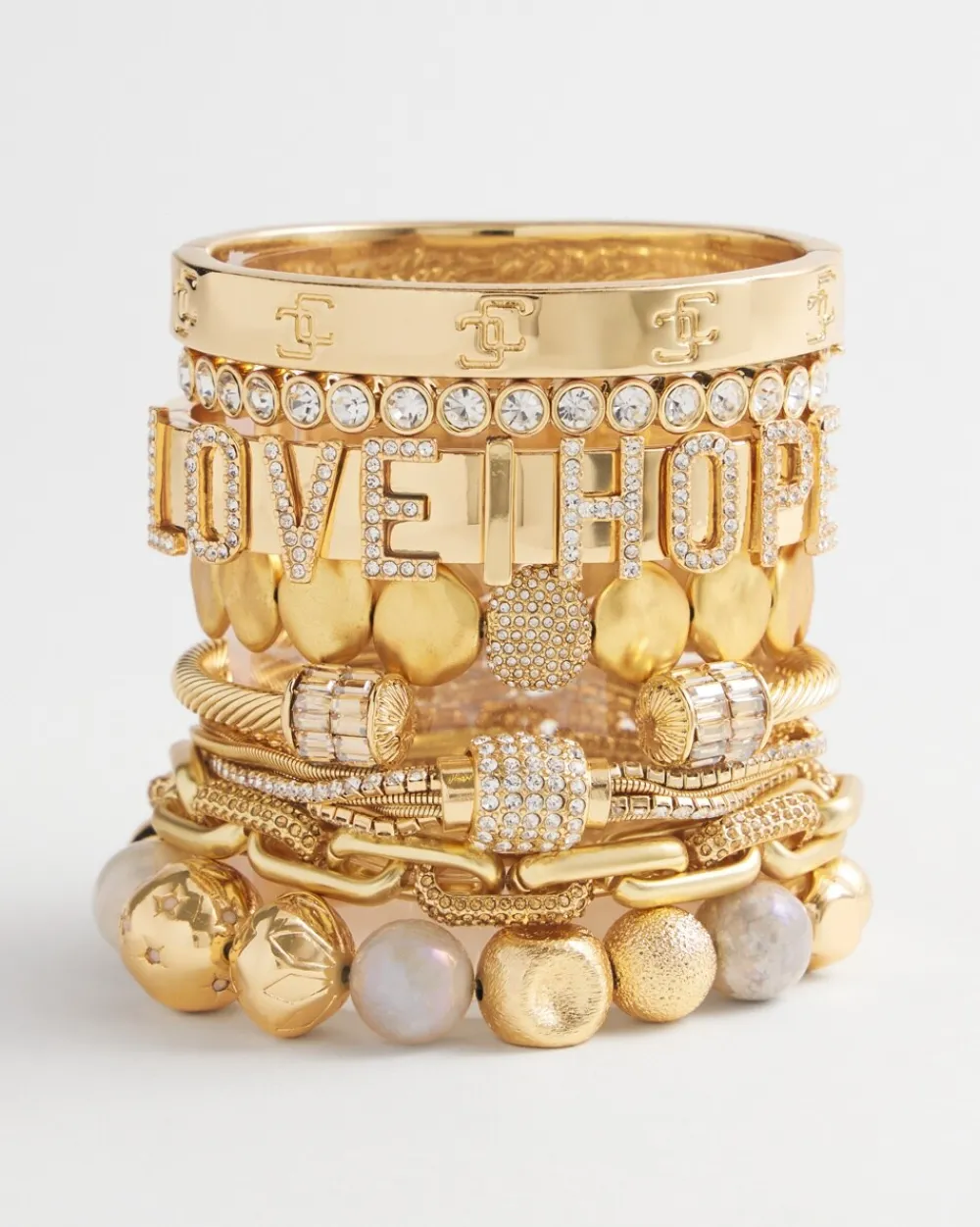 Cheap Tone Pavé Link Bracelet Bracelets | Everyday Jewelry