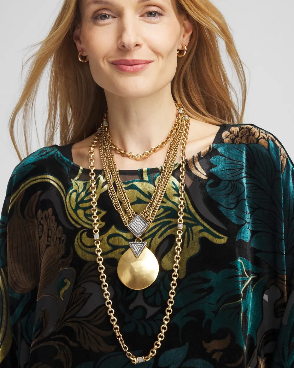 Outlet Tone Pavé Pendant Necklace Necklaces