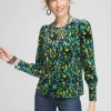 Sale Ikat Velvet Long Sleeve Tee Tops | Tees