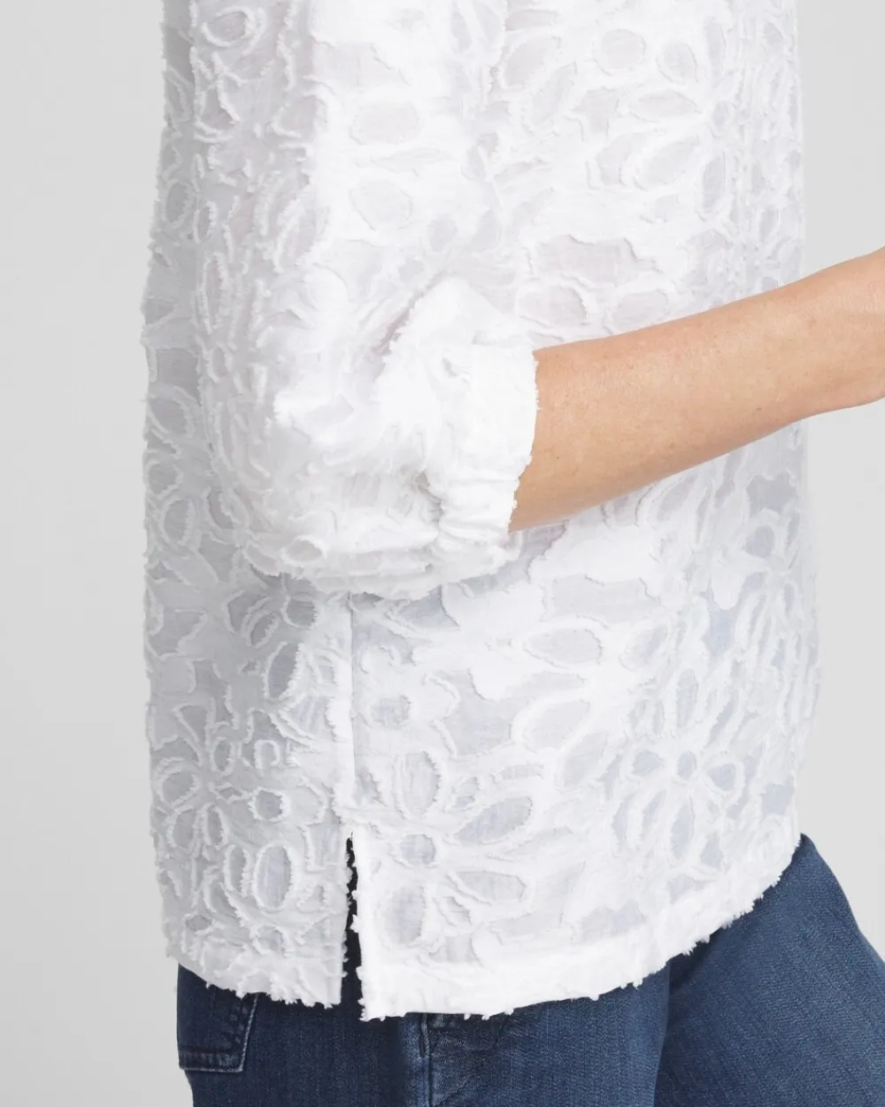 Flash Sale Jacquard Peasant Top Tops