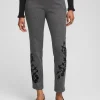 Sale Juliet Flocked Menswear Ankle Pants Pants