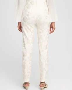 Fashion Juliet Foiled Ponte Ankle Pants Pants