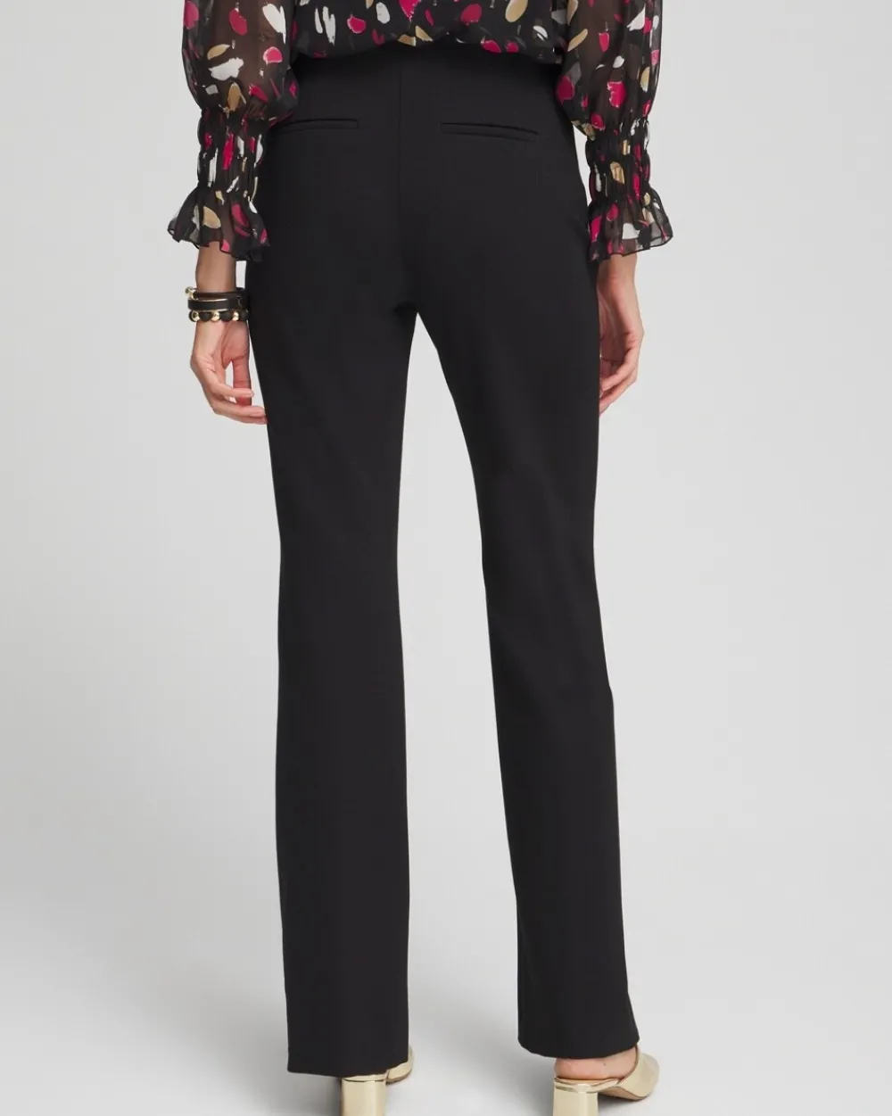 Shop Juliet Ponte Button Detail Flare Pants Pants