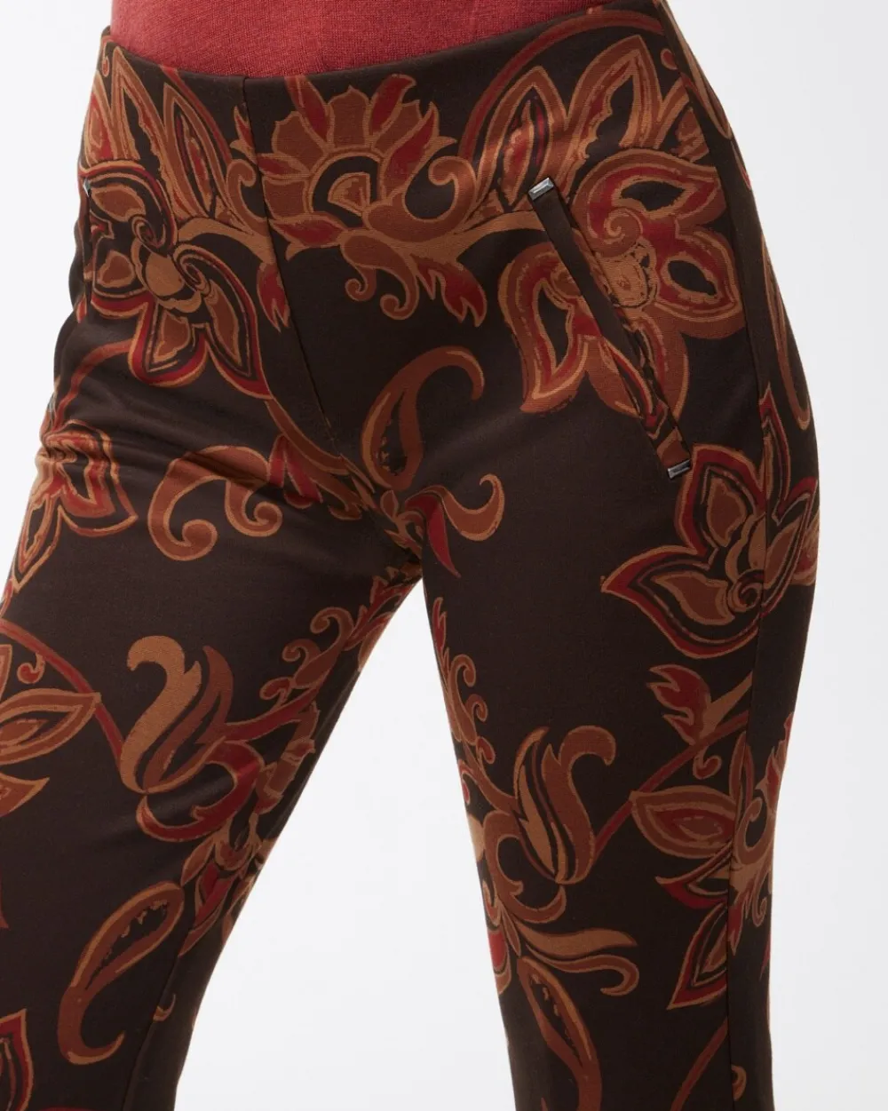 New Juliet Ponte Floral Ankle Pants Pants