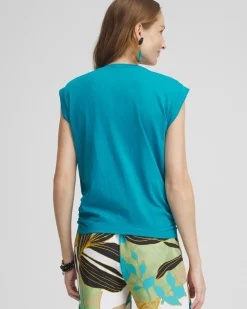 New Knot Front Tee Tops