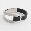 Hot Leather Pavé Magentic Bracelet Bracelets