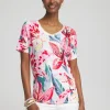 Best Sale Lily Sweater Trim Linen Tee Tops