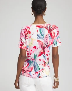 Best Sale Lily Sweater Trim Linen Tee Tops