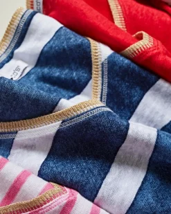 Best Sale Lily Sweater Trim Linen Tee Tops