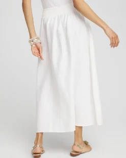 Store Linen A-line Midi Skirt Skirts